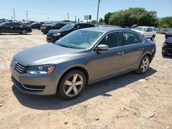 Salvage cars for sale at Oklahoma City, OK auction: 2014 Volkswagen Passat SE