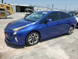 Salvage cars for sale from Copart Sun Valley, CA: 2017 Toyota Prius