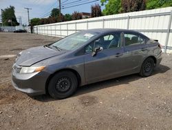 Salvage cars for sale at New Britain, CT auction: 2012 Honda Civic LX