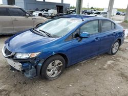 Salvage cars for sale at West Palm Beach, FL auction: 2013 Honda Civic LX