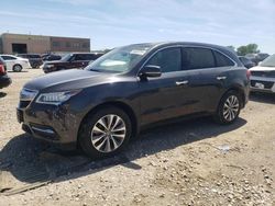 Salvage cars for sale at Kansas City, KS auction: 2014 Acura MDX Technology