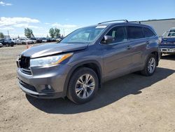 Salvage cars for sale from Copart Rocky View County, AB: 2015 Toyota Highlander LE