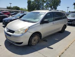 Salvage cars for sale from Copart Sacramento, CA: 2005 Toyota Sienna CE