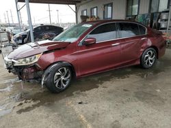 Honda salvage cars for sale: 2016 Honda Accord LX