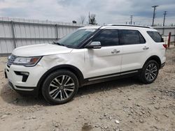 Salvage cars for sale from Copart Appleton, WI: 2018 Ford Explorer Platinum