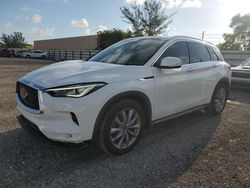 Salvage cars for sale at Miami, FL auction: 2021 Infiniti QX50 Luxe