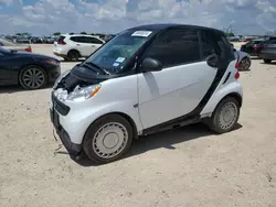 Salvage cars for sale at San Antonio, TX auction: 2015 Smart Fortwo Pure