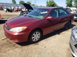 Salvage cars for sale at Elgin, IL auction: 2002 Toyota Camry LE