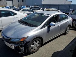 Salvage cars for sale from Copart Vallejo, CA: 2012 Honda Civic LX