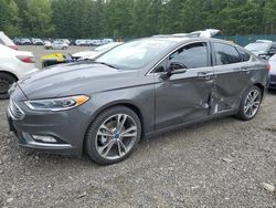 Salvage cars for sale at Graham, WA auction: 2017 Ford Fusion Titanium