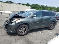 Salvage cars for sale at Exeter, RI auction: 2017 Toyota Highlander SE