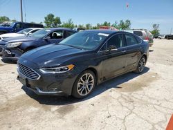 Salvage cars for sale at Pekin, IL auction: 2019 Ford Fusion SEL