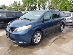 Salvage cars for sale at Bridgeton, MO auction: 2012 Toyota Sienna LE