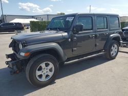 Jeep salvage cars for sale: 2018 Jeep Wrangler Unlimited Sport