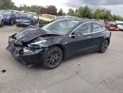 Salvage cars for sale at Woodburn, OR auction: 2018 Tesla Model 3