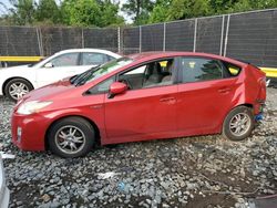 Salvage cars for sale at Waldorf, MD auction: 2011 Toyota Prius