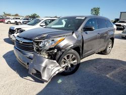 Toyota Highlander salvage cars for sale: 2015 Toyota Highlander XLE