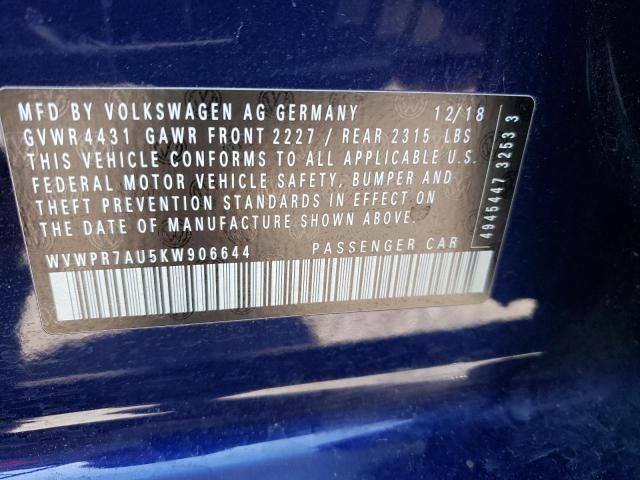 2019 Volkswagen E-GOLF SEL Premium