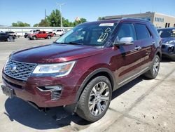 Salvage cars for sale at Littleton, CO auction: 2018 Ford Explorer Platinum