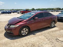 Salvage cars for sale at San Antonio, TX auction: 2013 Honda Civic LX