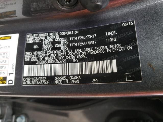2016 Toyota 4runner SR5/SR5 Premium