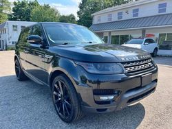 Salvage cars for sale at North Billerica, MA auction: 2014 Land Rover Range Rover Sport HSE