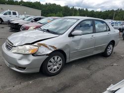 Salvage cars for sale at Exeter, RI auction: 2004 Toyota Corolla CE