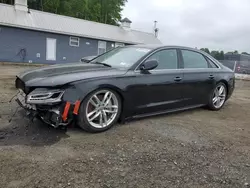 Salvage cars for sale at East Granby, CT auction: 2016 Audi A8 L Quattro