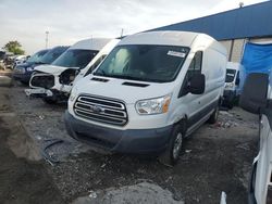 Salvage trucks for sale at Woodhaven, MI auction: 2015 Ford Transit T-250