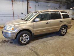 Salvage cars for sale at Wheeling, IL auction: 2005 Honda Pilot EXL