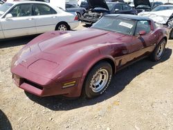 Salvage cars for sale at Elgin, IL auction: 1981 Chevrolet Corvette