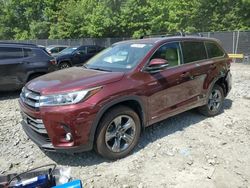 Salvage cars for sale at Waldorf, MD auction: 2017 Toyota Highlander Hybrid Limited