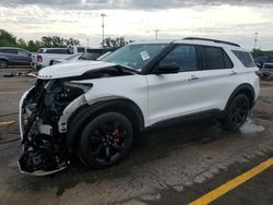 Salvage cars for sale at Woodhaven, MI auction: 2022 Ford Explorer ST