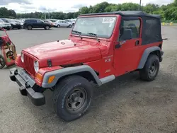 Salvage cars for sale from Copart East Granby, CT: 2002 Jeep Wrangler / TJ X