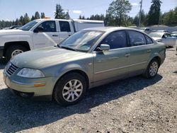 Volkswagen Passat gls salvage cars for sale: 2003 Volkswagen Passat GLS