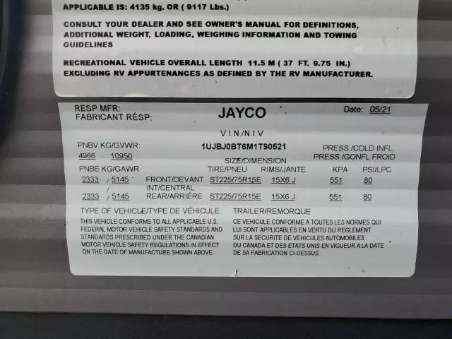 2021 Jayco Travel Trailer