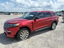Salvage cars for sale at Houston, TX auction: 2021 Ford Explorer Limited