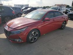 Salvage cars for sale at Grand Prairie, TX auction: 2022 Hyundai Elantra Limited