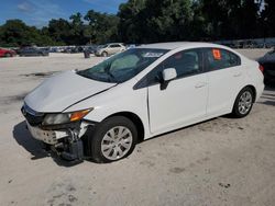 Salvage cars for sale from Copart Ocala, FL: 2012 Honda Civic LX