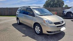Salvage cars for sale at Grand Prairie, TX auction: 2005 Toyota Sienna CE