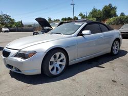 Vehiculos salvage en venta de Copart San Martin, CA: 2005 BMW 645 CI Automatic