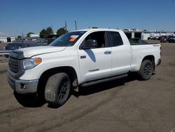 Toyota Tundra Double cab Limited salvage cars for sale: 2017 Toyota Tundra Double Cab Limited