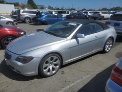 Salvage cars for sale at Vallejo, CA auction: 2006 BMW 650 I