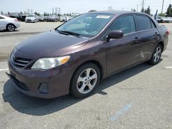 Salvage cars for sale from Copart Rancho Cucamonga, CA: 2013 Toyota Corolla Base