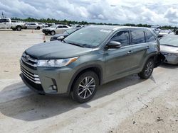 Toyota Highlander salvage cars for sale: 2018 Toyota Highlander SE