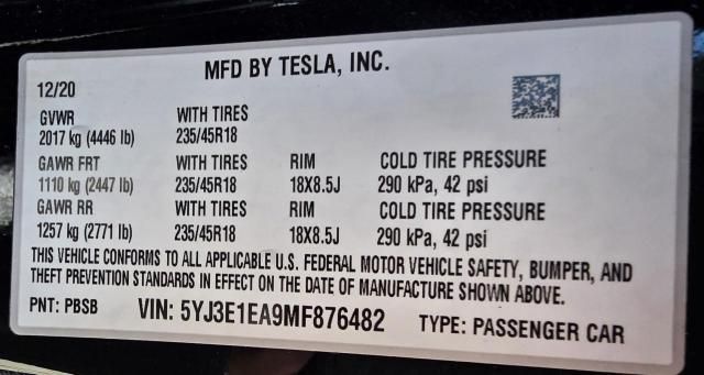 2021 Tesla Model 3