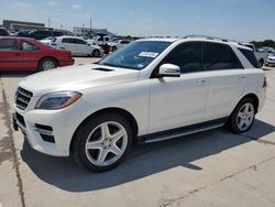 Salvage cars for sale at Grand Prairie, TX auction: 2014 Mercedes-Benz ML 350 4matic