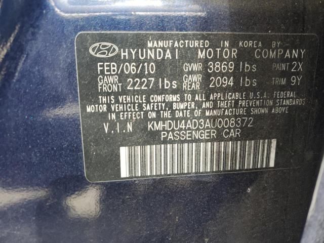 2010 Hyundai Elantra Blue