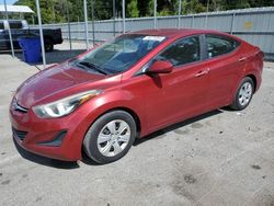 Salvage cars for sale at Savannah, GA auction: 2016 Hyundai Elantra SE