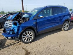 Salvage cars for sale at Woodhaven, MI auction: 2017 Ford Escape Titanium